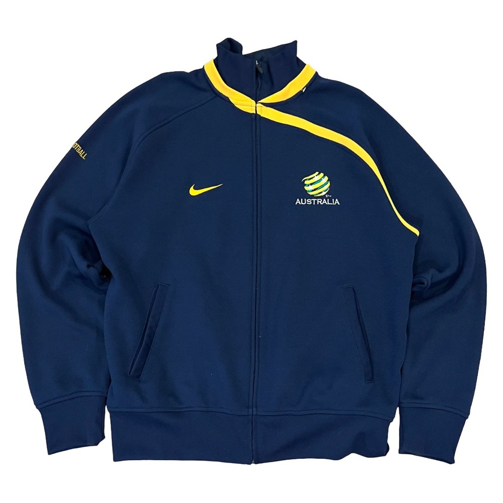 Vintage Nike Australia Blue Yellow X-Large Full Zip Tracksuit Top Track Jacket